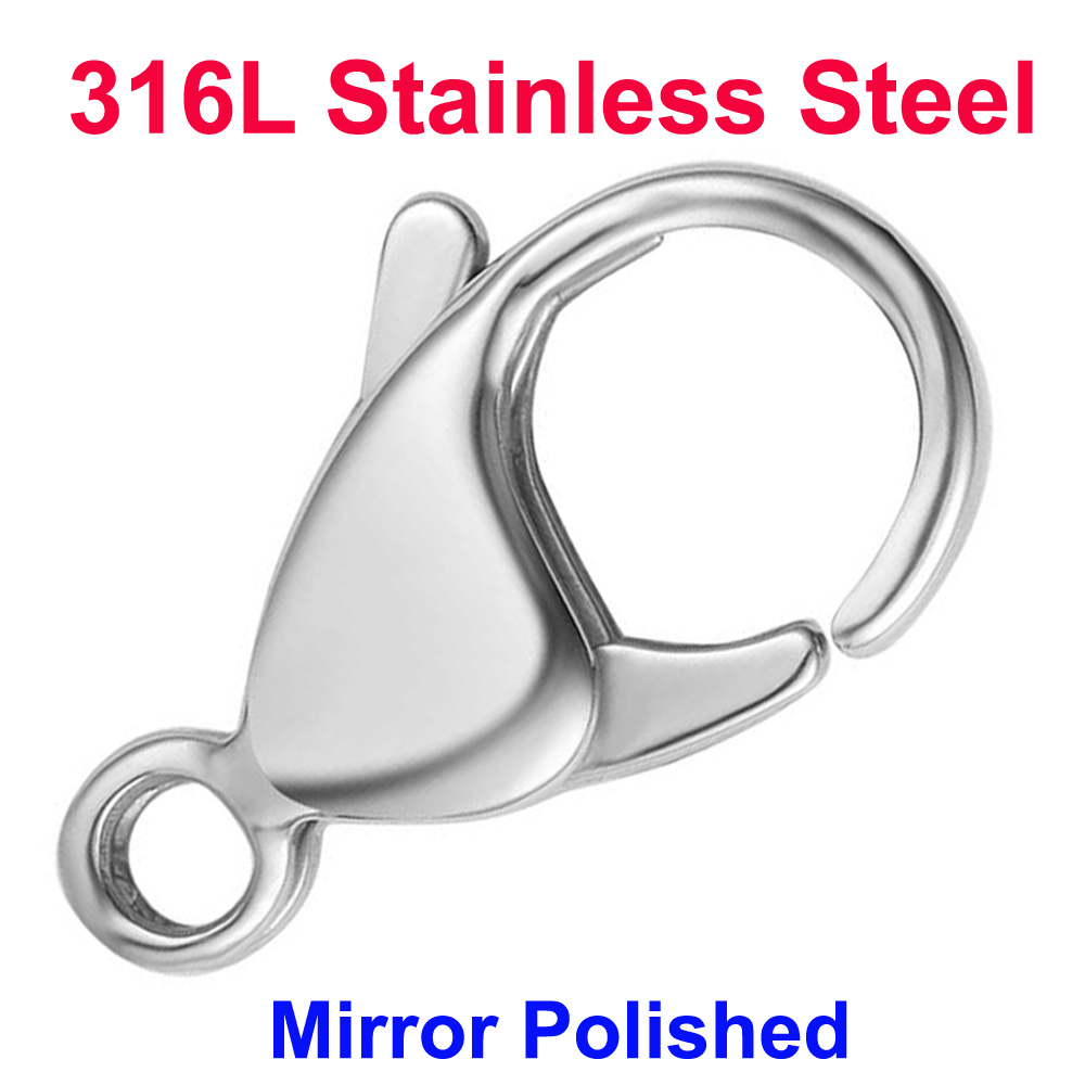 Jewelry Making Gold - Застежки-лобстеры из нержавеющей стали 316L, оптом,