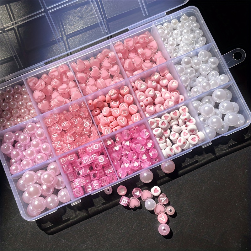 Jewelry Making Organizer Box - Коробка с розовым алфавитом из 10