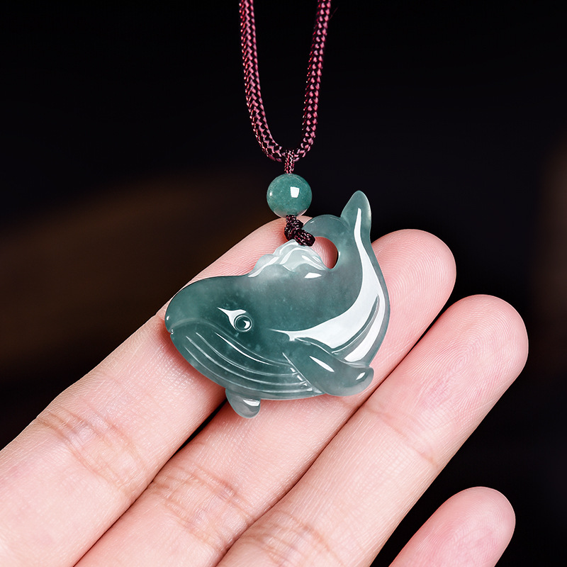 Jewelry Making Jewelry - Натуральный бирманский нефритовый кулон-подвеска в виде