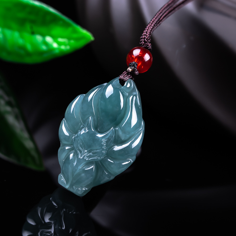 Jewelry Making Jewelry - Натуральный бирманский нефритовый кулон-лиса, винтажные аксессуары,