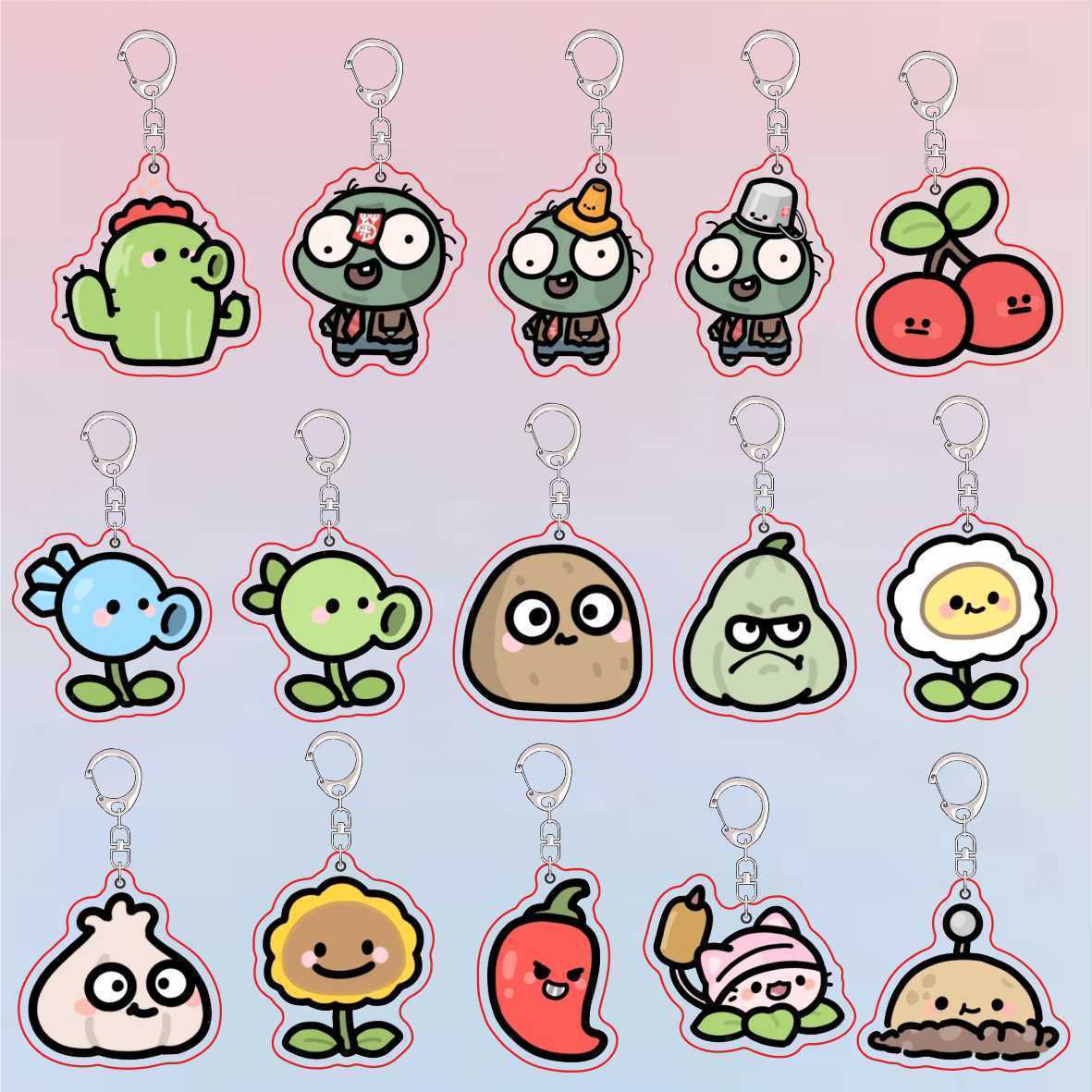 Jewelry Making Resin - Брелок акриловый Plants vs. Zombies: милый,