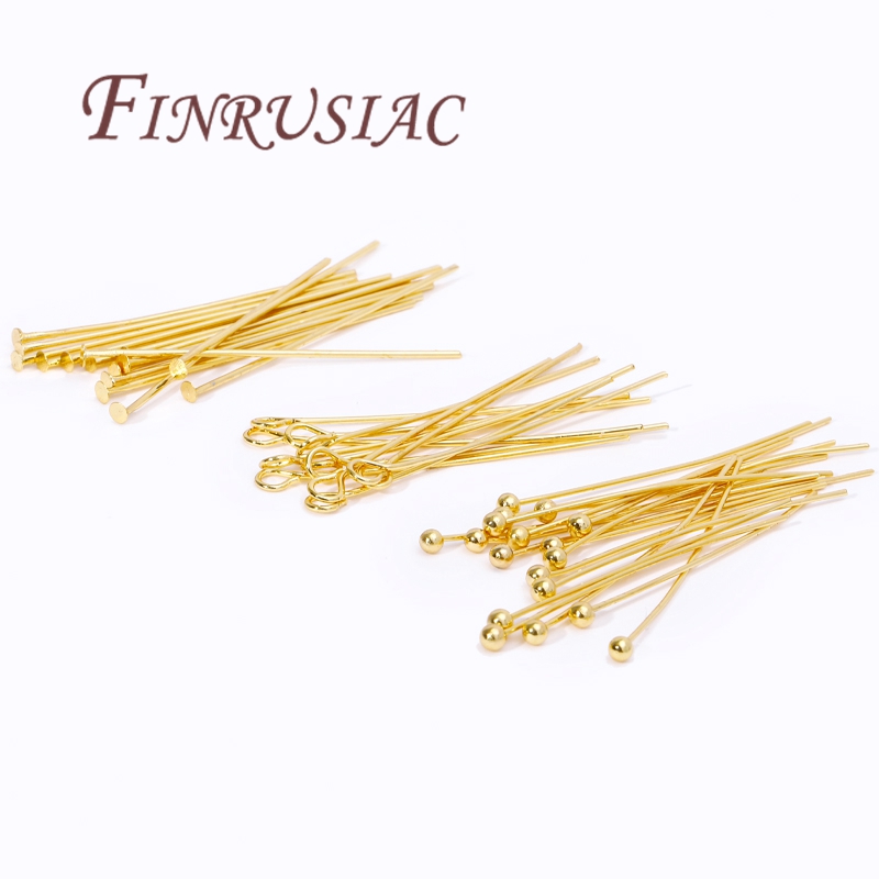 Jewelry Making Eye Pins - пины с шариком/пины/пины для бижутерии/Позолоченные булавки