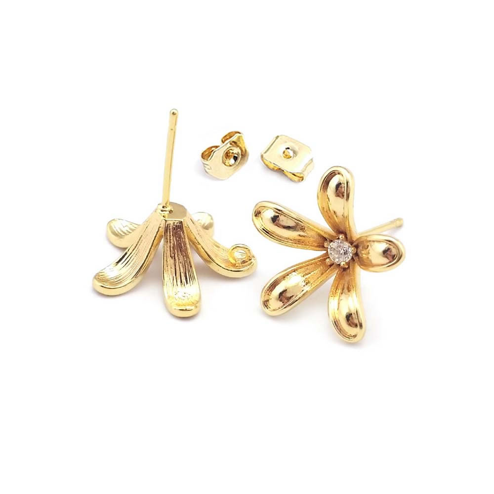 Серьги-гвоздики из латуни под  – обзор и цена Jewelry Making Gold