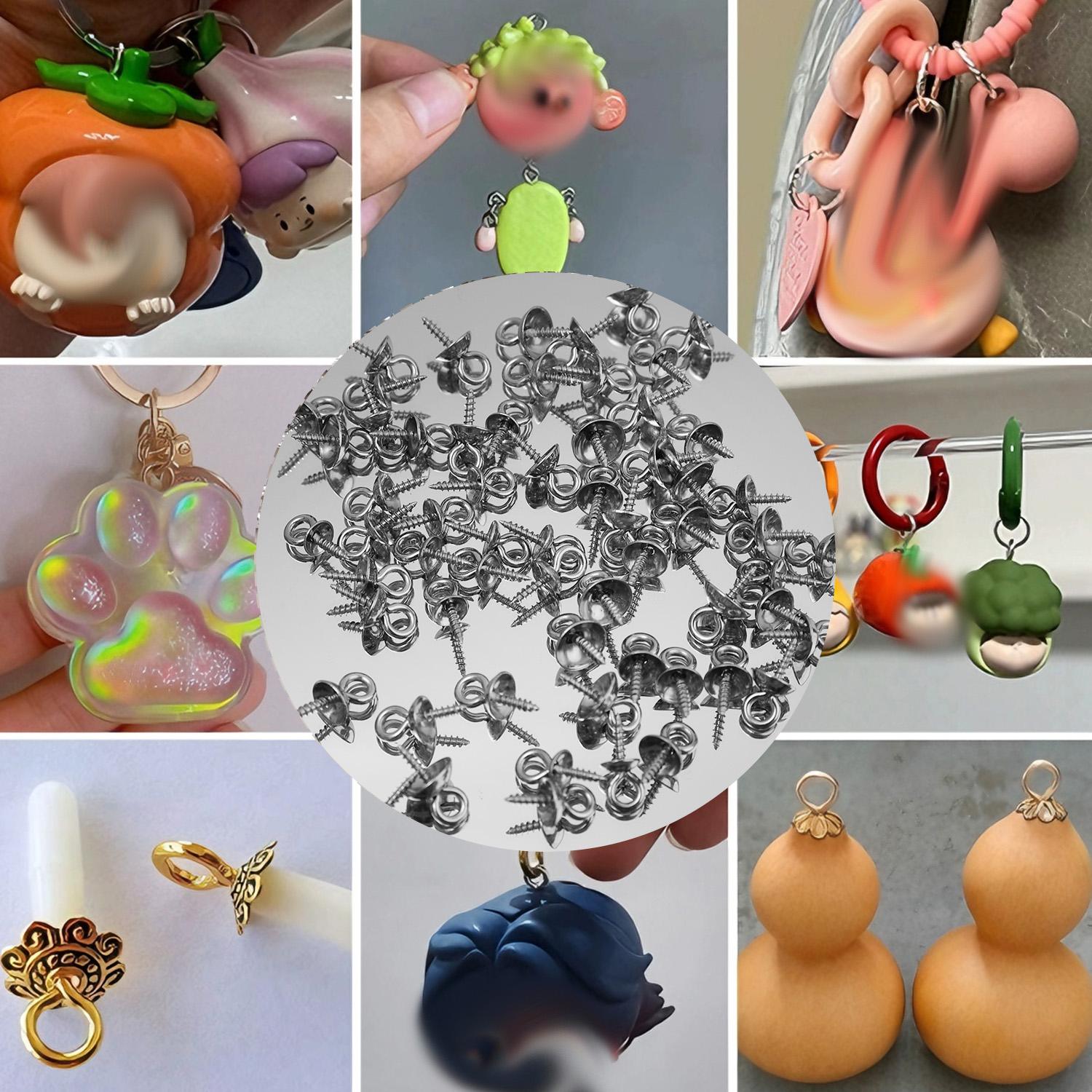 50 шт. 4/5/6 мм винтовые кольц – обзор и цена Jewelry Making Eye Pins