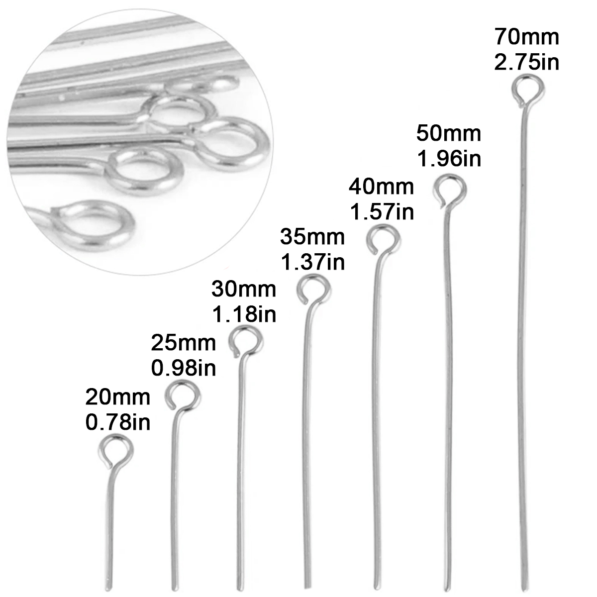 100 шт./лот, штифты-кольца из  – обзор и цена Jewelry Making Eye Pins