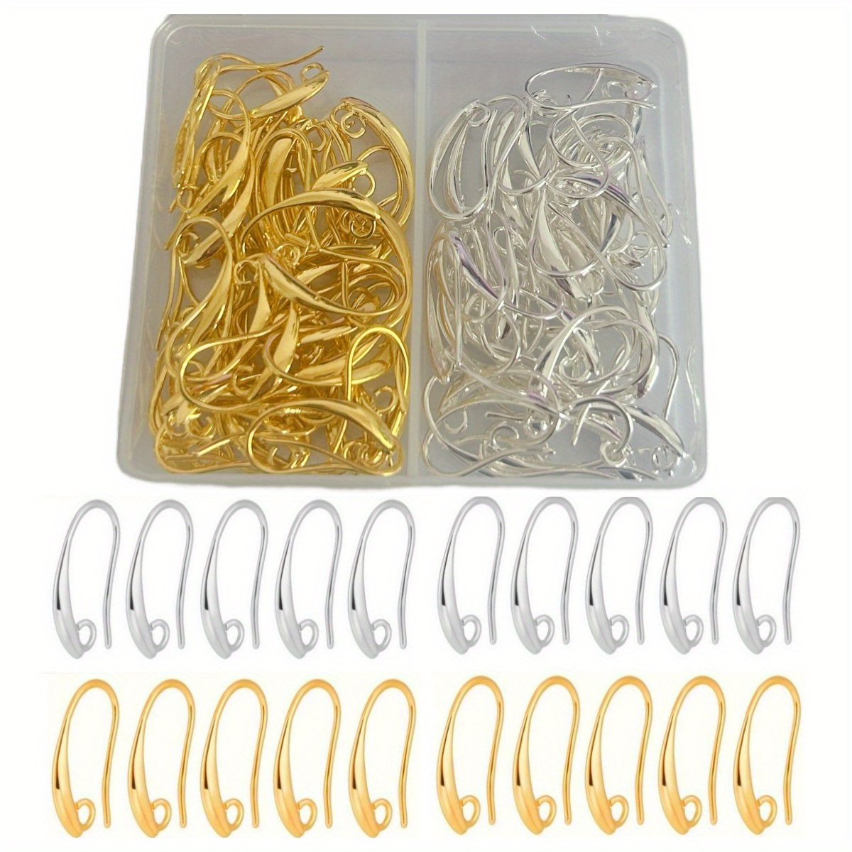 1 коробка золотистых и смешанн – обзор и цена Jewelry Making Earring Supplies